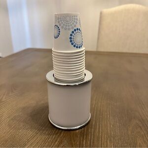 Vintage Dixie Bathroom Cup Pop Up Dispenser Holder White Plastic‎ 3oz